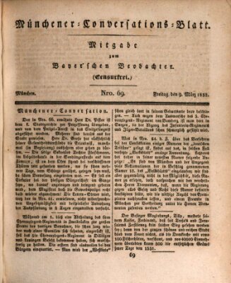 Münchener Conversations-Blatt (Bayer'scher Beobachter) Freitag 9. März 1832