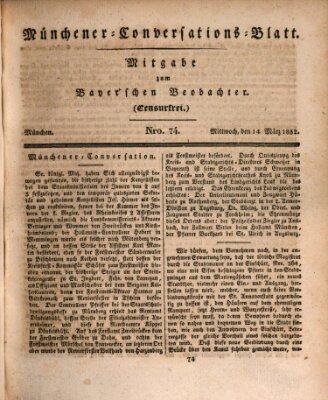 Münchener Conversations-Blatt (Bayer'scher Beobachter) Mittwoch 14. März 1832