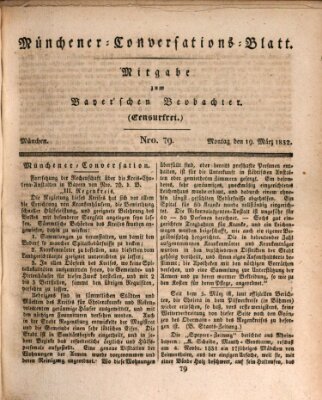 Münchener Conversations-Blatt (Bayer'scher Beobachter) Montag 19. März 1832