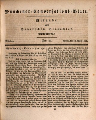 Münchener Conversations-Blatt (Bayer'scher Beobachter) Freitag 23. März 1832