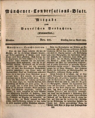 Münchener Conversations-Blatt (Bayer'scher Beobachter) Dienstag 10. April 1832