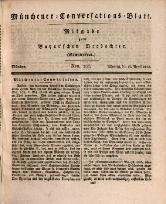 Münchener Conversations-Blatt (Bayer'scher Beobachter) Montag 16. April 1832