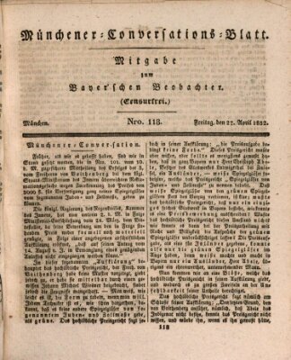 Münchener Conversations-Blatt (Bayer'scher Beobachter) Freitag 27. April 1832