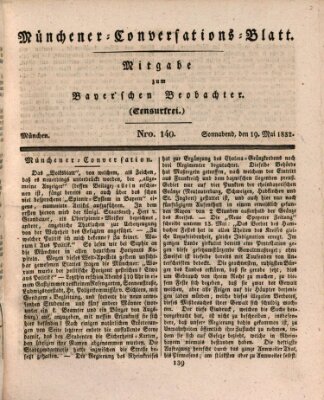 Münchener Conversations-Blatt (Bayer'scher Beobachter) Samstag 19. Mai 1832