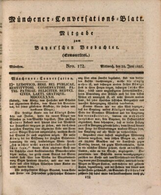 Münchener Conversations-Blatt (Bayer'scher Beobachter) Mittwoch 20. Juni 1832