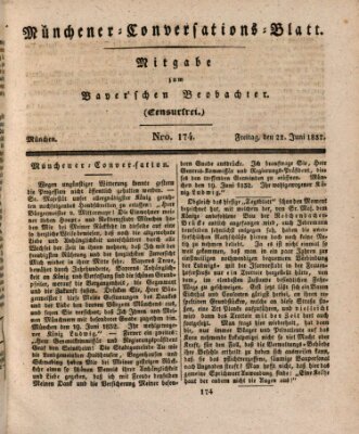 Münchener Conversations-Blatt (Bayer'scher Beobachter) Freitag 22. Juni 1832