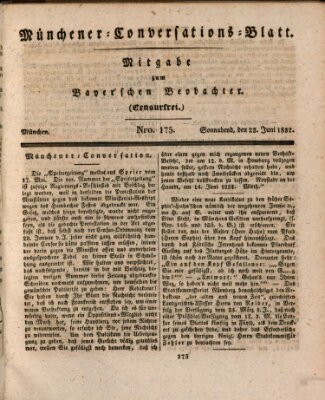 Münchener Conversations-Blatt (Bayer'scher Beobachter) Samstag 23. Juni 1832