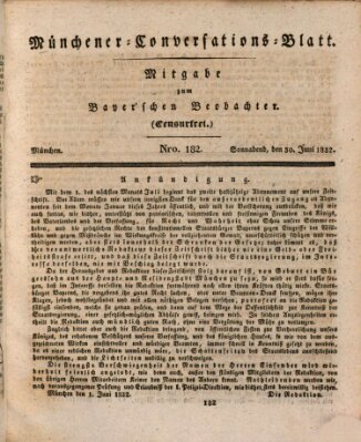 Münchener Conversations-Blatt (Bayer'scher Beobachter) Samstag 30. Juni 1832