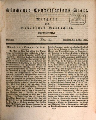 Münchener Conversations-Blatt (Bayer'scher Beobachter) Sonntag 1. Juli 1832