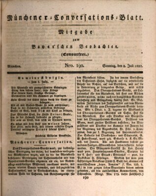 Münchener Conversations-Blatt (Bayer'scher Beobachter) Sonntag 8. Juli 1832