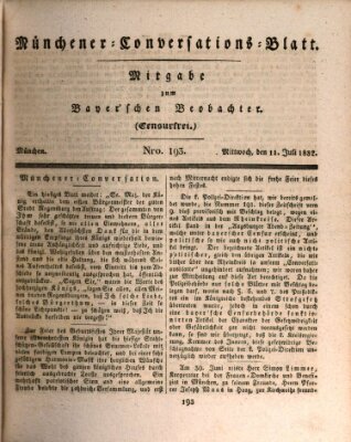 Münchener Conversations-Blatt (Bayer'scher Beobachter) Mittwoch 11. Juli 1832