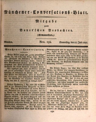 Münchener Conversations-Blatt (Bayer'scher Beobachter) Donnerstag 12. Juli 1832