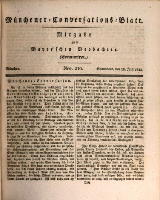 Münchener Conversations-Blatt (Bayer'scher Beobachter) Samstag 28. Juli 1832