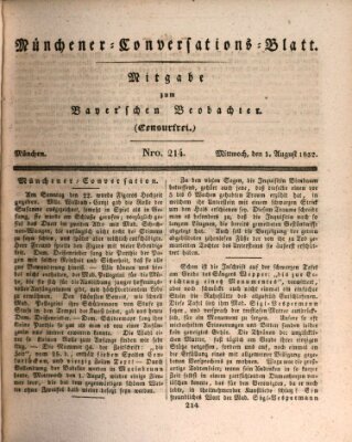Münchener Conversations-Blatt (Bayer'scher Beobachter) Mittwoch 1. August 1832