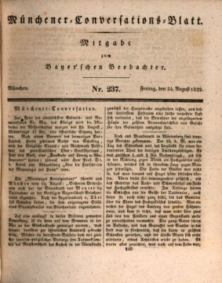 Münchener Conversations-Blatt (Bayer'scher Beobachter) Freitag 24. August 1832