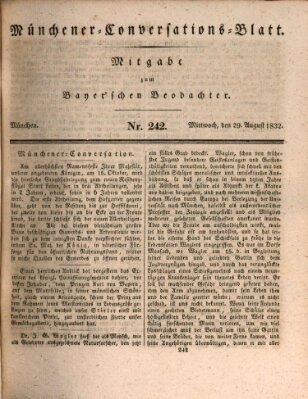 Münchener Conversations-Blatt (Bayer'scher Beobachter) Mittwoch 29. August 1832