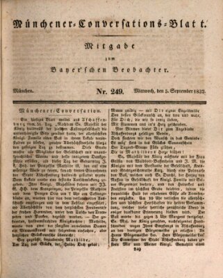 Münchener Conversations-Blatt (Bayer'scher Beobachter) Mittwoch 5. September 1832