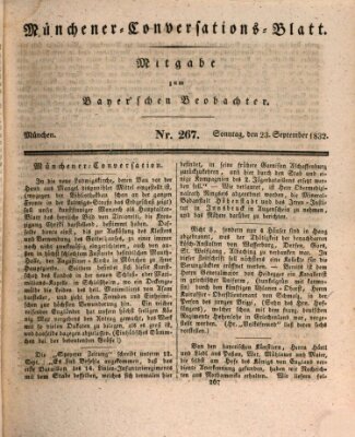 Münchener Conversations-Blatt (Bayer'scher Beobachter) Sonntag 23. September 1832