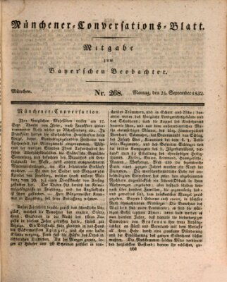 Münchener Conversations-Blatt (Bayer'scher Beobachter) Montag 24. September 1832