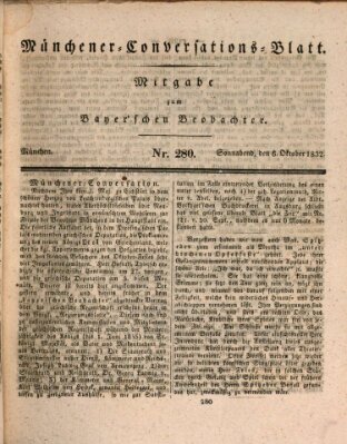 Münchener Conversations-Blatt (Bayer'scher Beobachter) Samstag 6. Oktober 1832