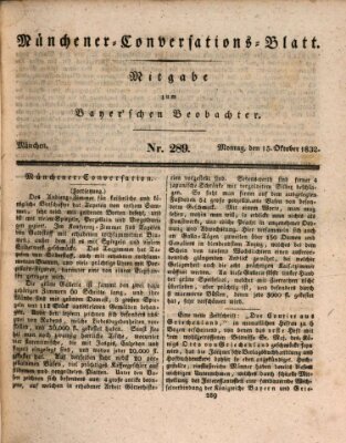 Münchener Conversations-Blatt (Bayer'scher Beobachter) Montag 15. Oktober 1832