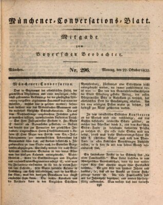 Münchener Conversations-Blatt (Bayer'scher Beobachter) Montag 22. Oktober 1832