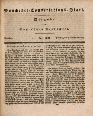 Münchener Conversations-Blatt (Bayer'scher Beobachter) Sonntag 4. November 1832