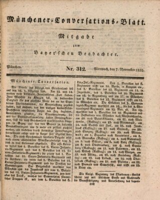 Münchener Conversations-Blatt (Bayer'scher Beobachter) Mittwoch 7. November 1832