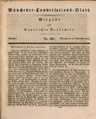 Münchener Conversations-Blatt (Bayer'scher Beobachter) Montag 12. November 1832