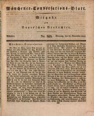 Münchener Conversations-Blatt (Bayer'scher Beobachter) Sonntag 18. November 1832