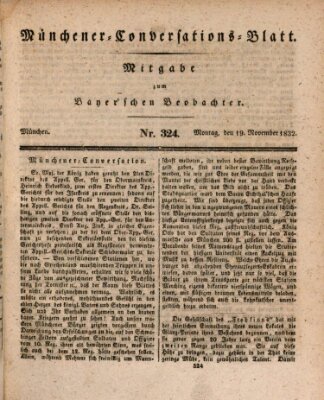 Münchener Conversations-Blatt (Bayer'scher Beobachter) Montag 19. November 1832