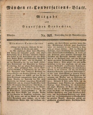 Münchener Conversations-Blatt (Bayer'scher Beobachter) Donnerstag 22. November 1832