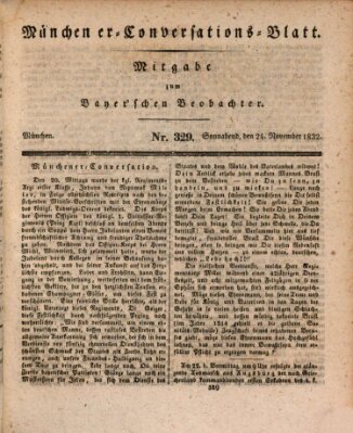 Münchener Conversations-Blatt (Bayer'scher Beobachter) Samstag 24. November 1832