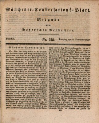 Münchener Conversations-Blatt (Bayer'scher Beobachter) Dienstag 27. November 1832