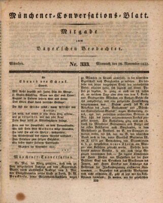 Münchener Conversations-Blatt (Bayer'scher Beobachter) Mittwoch 28. November 1832