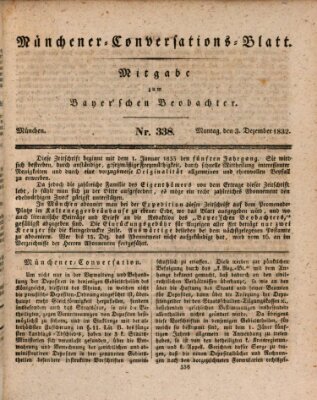 Münchener Conversations-Blatt (Bayer'scher Beobachter) Montag 3. Dezember 1832