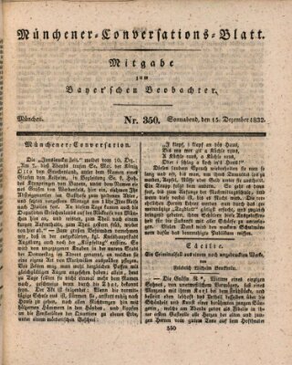 Münchener Conversations-Blatt (Bayer'scher Beobachter) Samstag 15. Dezember 1832