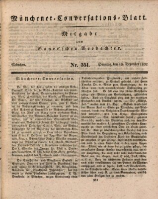 Münchener Conversations-Blatt (Bayer'scher Beobachter) Sonntag 16. Dezember 1832