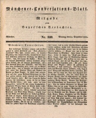 Münchener Conversations-Blatt (Bayer'scher Beobachter) Montag 24. Dezember 1832