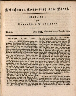 Münchener Conversations-Blatt (Bayer'scher Beobachter) Samstag 29. Dezember 1832