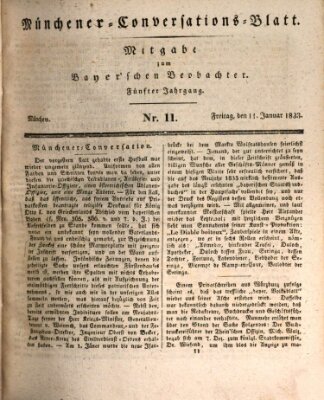 Münchener Conversations-Blatt (Bayer'scher Beobachter) Freitag 11. Januar 1833