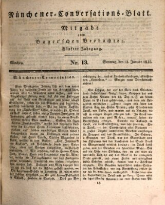 Münchener Conversations-Blatt (Bayer'scher Beobachter) Sonntag 13. Januar 1833