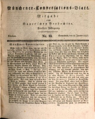 Münchener Conversations-Blatt (Bayer'scher Beobachter) Samstag 19. Januar 1833