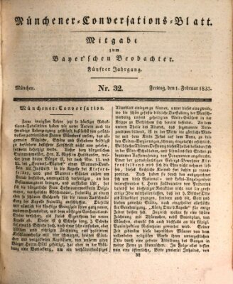 Münchener Conversations-Blatt (Bayer'scher Beobachter) Freitag 1. Februar 1833