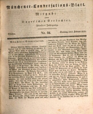 Münchener Conversations-Blatt (Bayer'scher Beobachter) Sonntag 3. Februar 1833