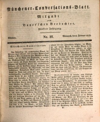 Münchener Conversations-Blatt (Bayer'scher Beobachter) Mittwoch 6. Februar 1833