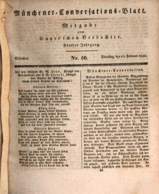 Münchener Conversations-Blatt (Bayer'scher Beobachter) Dienstag 19. Februar 1833