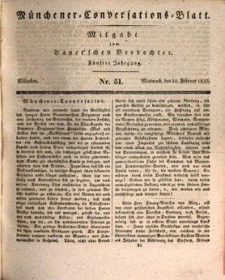 Münchener Conversations-Blatt (Bayer'scher Beobachter) Mittwoch 20. Februar 1833