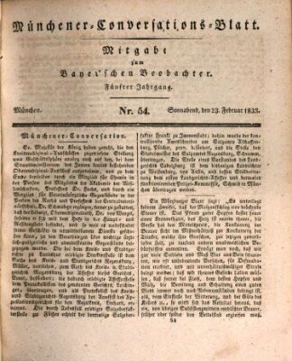 Münchener Conversations-Blatt (Bayer'scher Beobachter) Samstag 23. Februar 1833