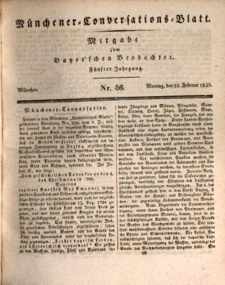 Münchener Conversations-Blatt (Bayer'scher Beobachter) Montag 25. Februar 1833